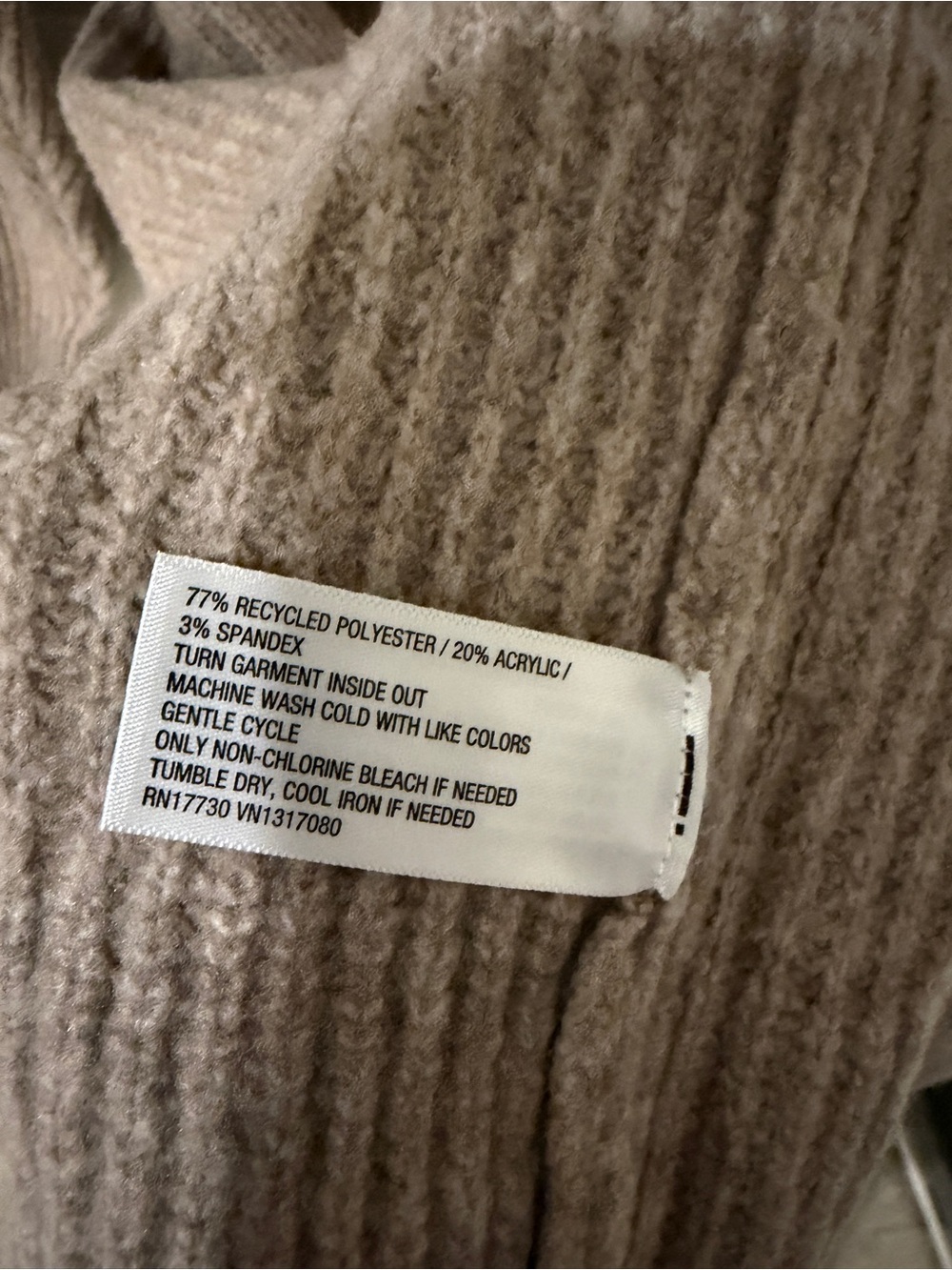 Universal Thread Long Open-Front Ribbed Cardigan - Taupe - Picture 7 of 8